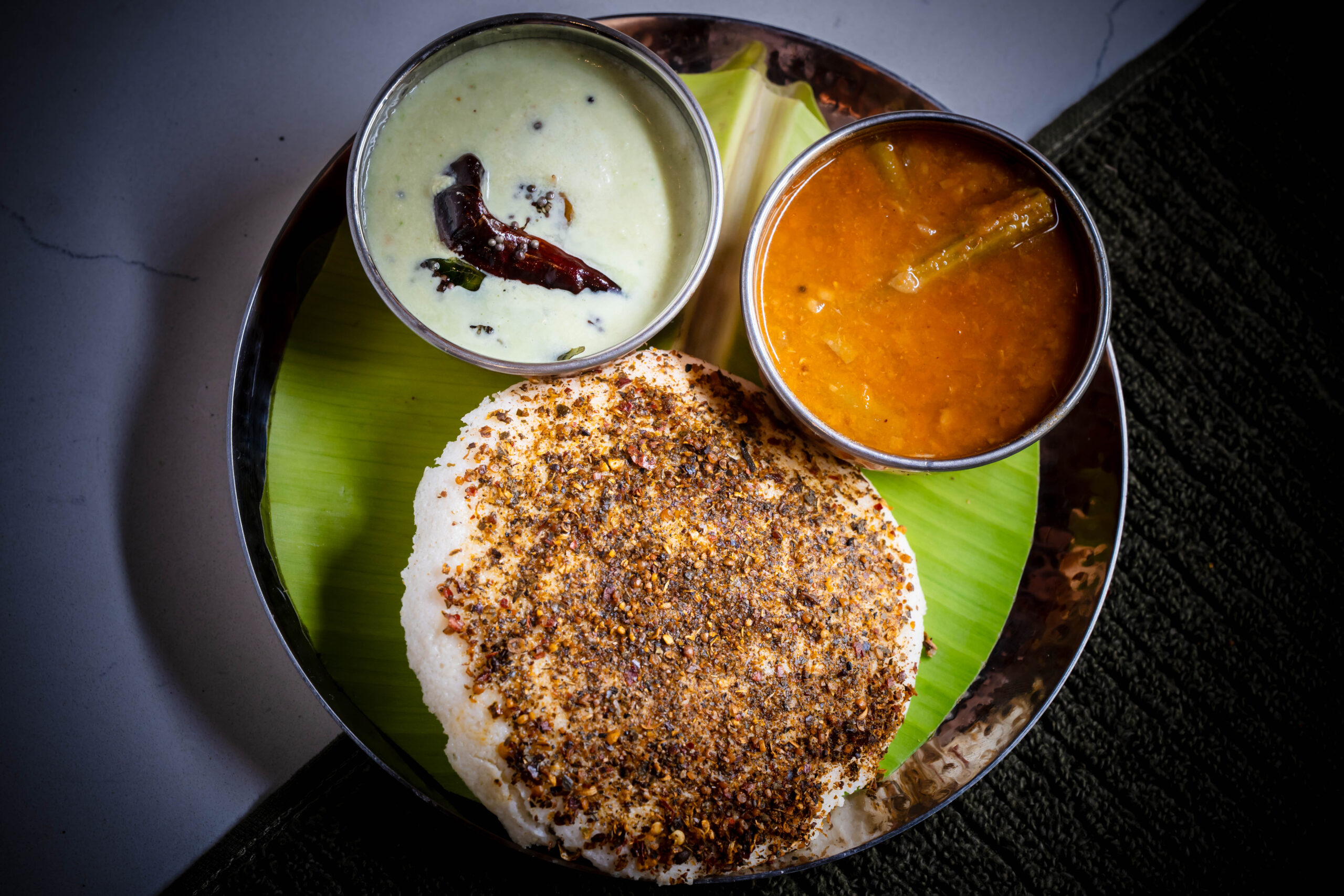 Sambhar Button Idli Dish